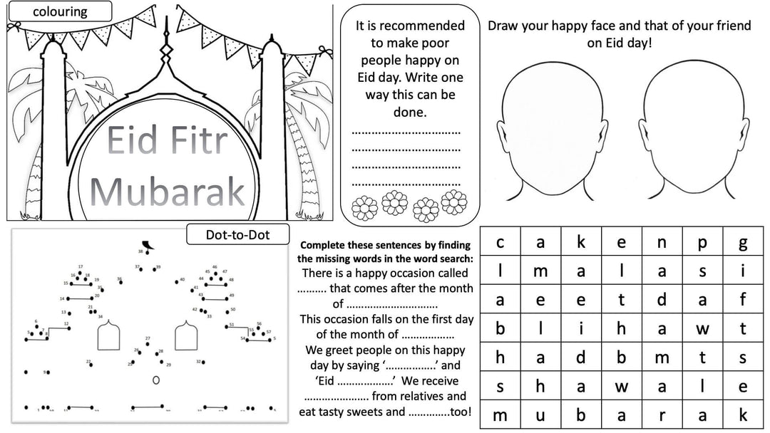 Eid Al Fitr Worksheet