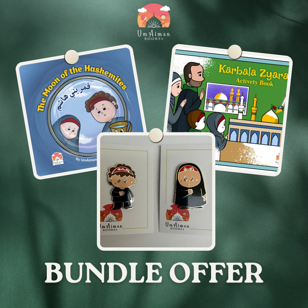 BUNDLE OFFER: The Moon of the Hashemites Story Book + One Character Pin (Boy/Girl) + Activity Book