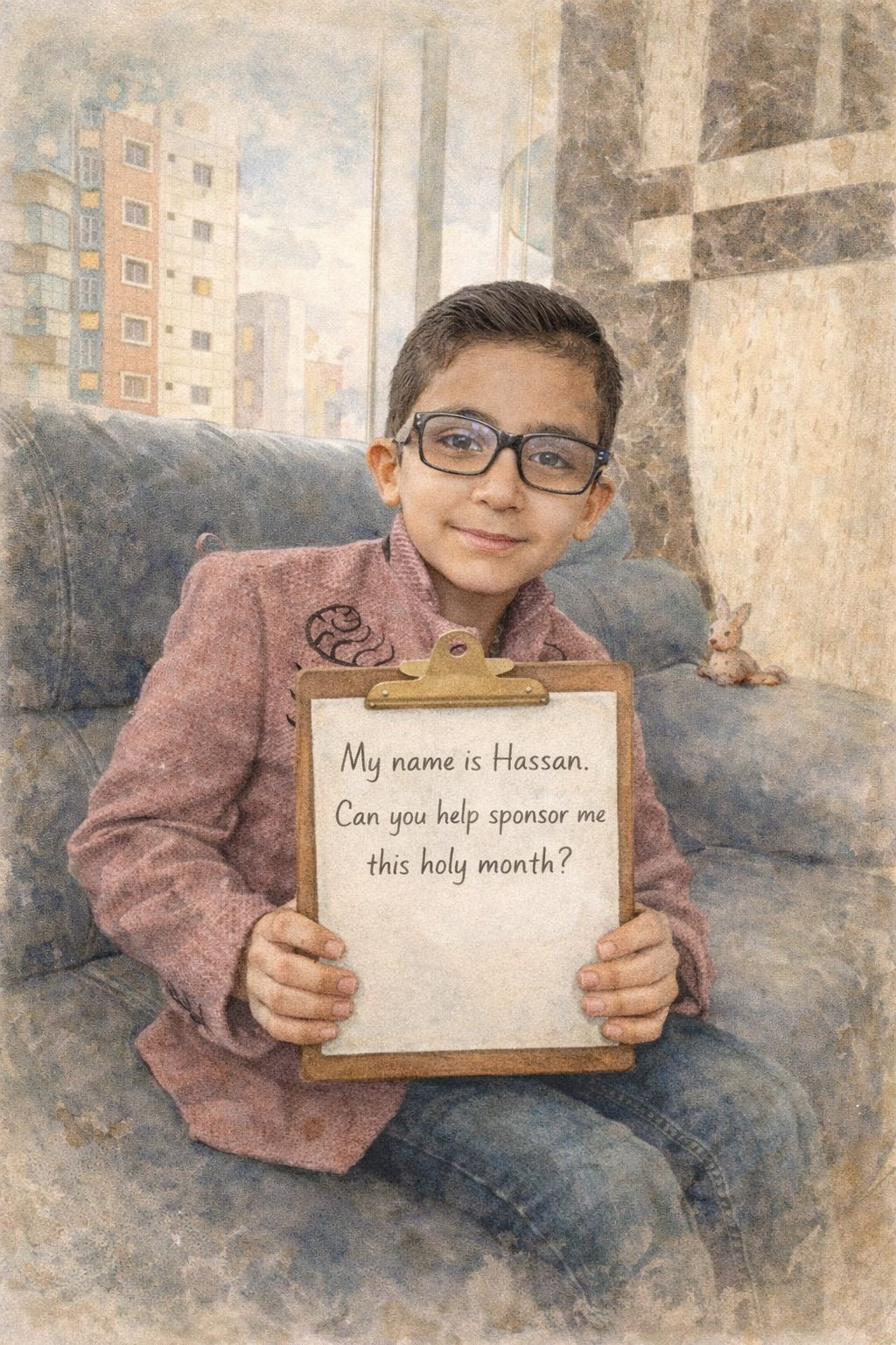 Help us sponsor our orphan Hassan this year