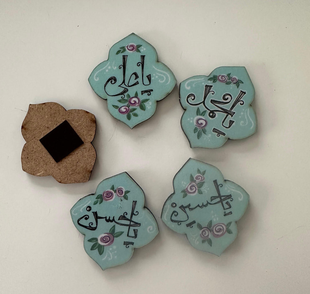 Set of 5 Wooden Magnets