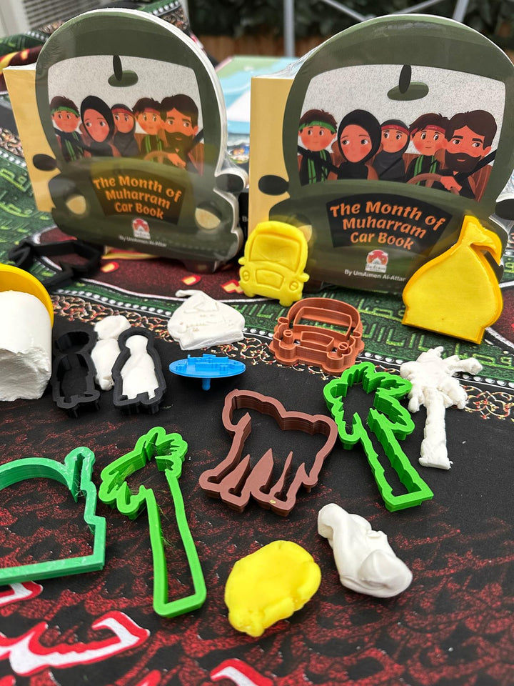 Shaped Muharram Car Board Book with 14 Playdough Cutters