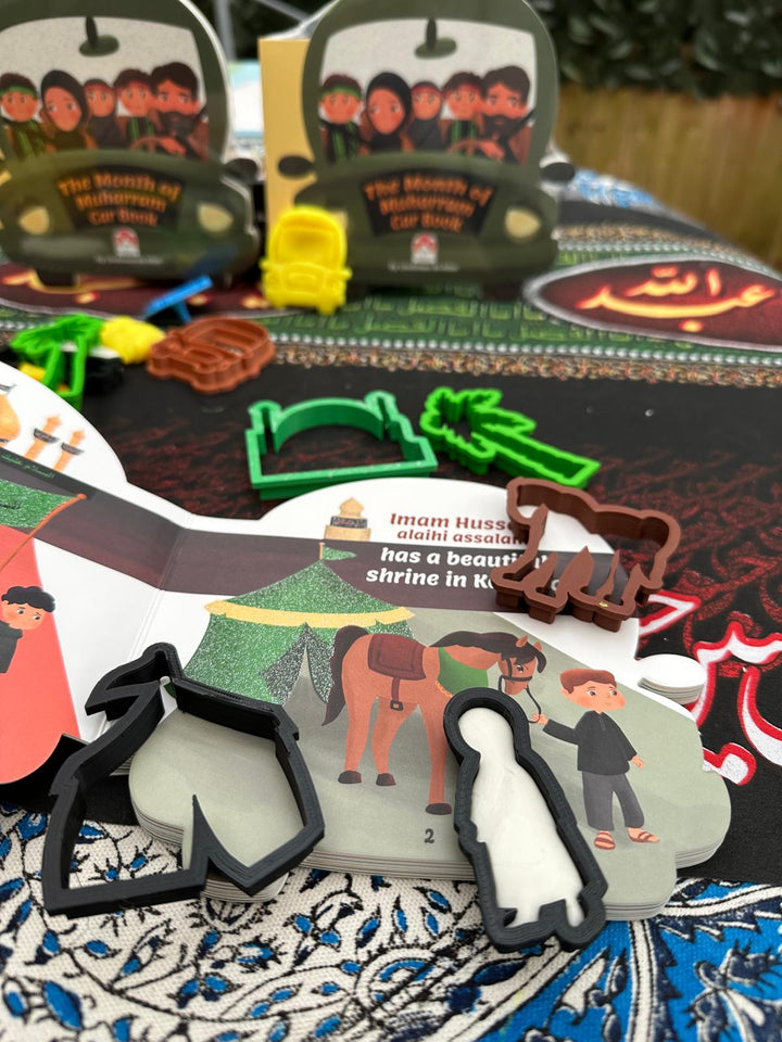 Shaped Muharram Car Board Book with 14 Playdough Cutters