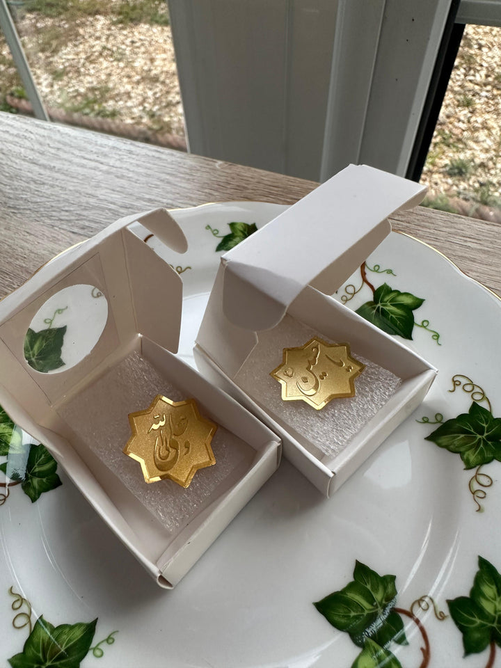 Gold Brooches in Box